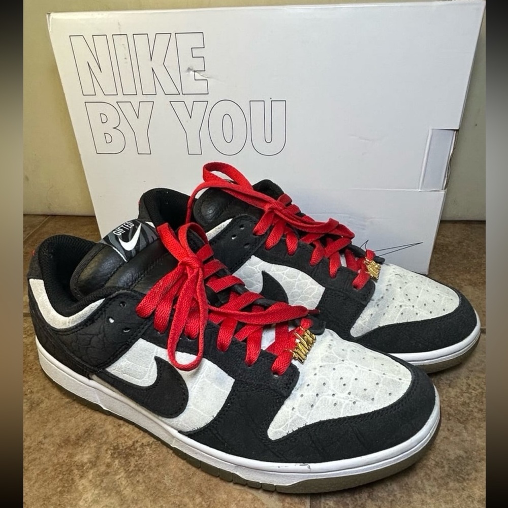 Nike Dunk Low Unlocked By You ID Croc Sneaker Suede/ Leather Mens Sz 9